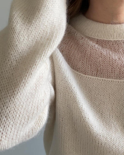 Heaven-bluse | romantisk og feminin i Babyull Lanett og Tynn Silk Mohair fra Sandnes Garn
