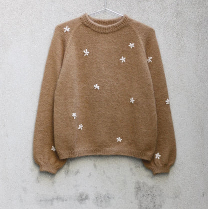 Daisy Sweater | Sweet blossoms made from merino, soft silk mohair, and pure silk by Knitting for Olive