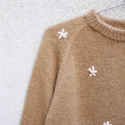 Daisy Sweater | Sweet blossoms made from merino, soft silk mohair, and pure silk by Knitting for Olive
