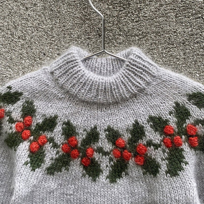 Holly Sweater Kids | charming Christmas sweater made of Merino and Soft Silk Mohair by Knitting for Olive