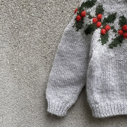 Holly Sweater Kids | charming Christmas sweater made of Merino and Soft Silk Mohair by Knitting for Olive