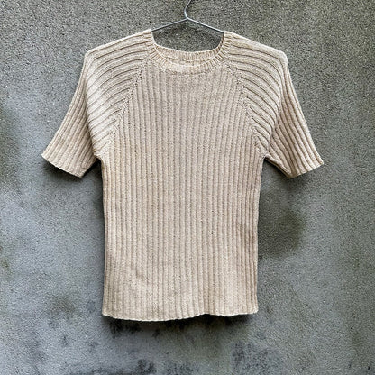 Rib Tee | T-shirt féminin en mérinos de Knitting for Olive