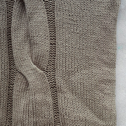 Twisted V-Top | delicate cable with Pure Silk by Knitting for Olive
