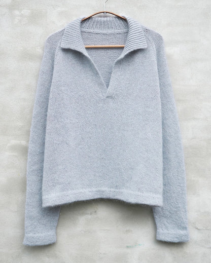 Wilson Sweater | zarter Polokragen aus Merino und Soft Silk Mohair von Knitting for Olive