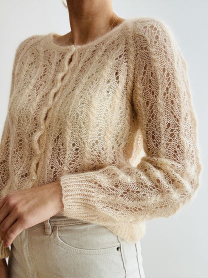 Cardigan Gerardina | délicat motif en Mohair Bliss de Pascuali