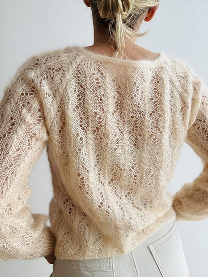 Cardigan Gerardina | délicat motif en Mohair Bliss de Pascuali