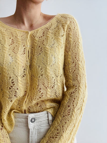 Cardigan Gerardina | délicat motif en Mohair Bliss de Pascuali