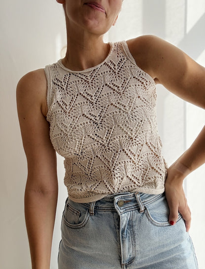 Rodolphe Top Silk Edition | stunning lace pattern made from Pure Silk by Knitting for Olive