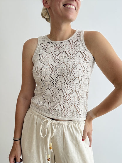 Rodolphe Top Silk Edition | stunning lace pattern made from Pure Silk by Knitting for Olive