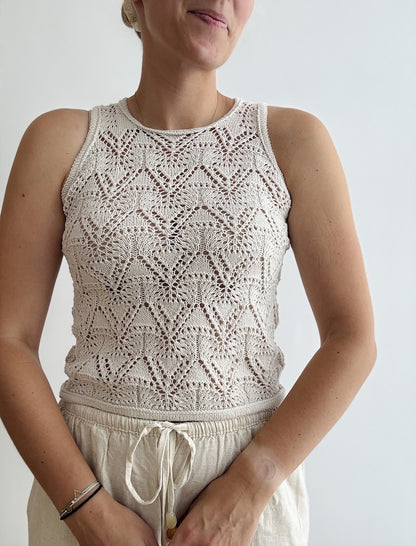 Rodolphe Top Silk Edition | stunning lace pattern made from Pure Silk by Knitting for Olive