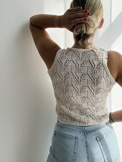 Rodolphe Top Silk Edition | stunning lace pattern made from Pure Silk by Knitting for Olive