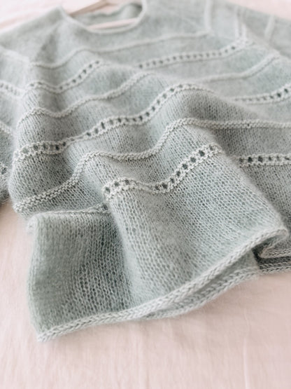 Roni Blouse | delicate stripes made from Edith and Helene by Novita