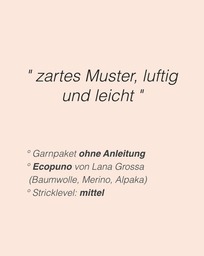 Chemisier Kukka | motif délicat en Ecopuno de Lana Grossa