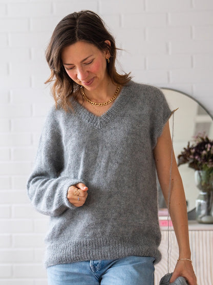 Comfort Zone Sweater | super soft and comfortable made from Alpakka Silke and Tynn Silk Mohair by Sandnes Garn