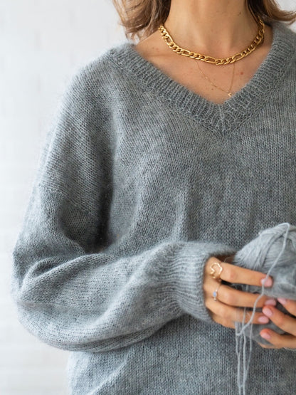Comfort Zone Sweater | super soft and comfortable made from Alpakka Silke and Tynn Silk Mohair by Sandnes Garn