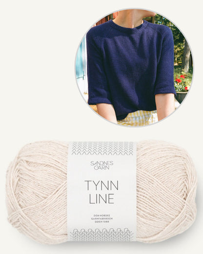 Vanilla Chilla Tee Light | lätt baströja i Tynn Line från Sandnes Garn