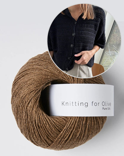 Cardigan Lacey Loop | délicat motif en Pure Silk de Knitting for Olive