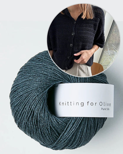 Cardigan Lacey Loop | délicat motif en Pure Silk de Knitting for Olive