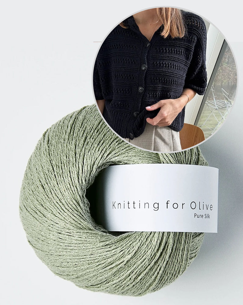 Cardigan Lacey Loop | délicat motif en Pure Silk de Knitting for Olive