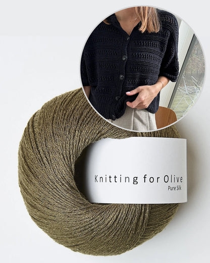 Cardigan Lacey Loop | délicat motif en Pure Silk de Knitting for Olive