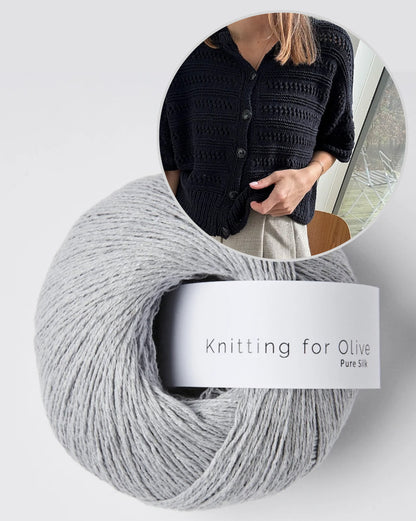 Cardigan Lacey Loop | délicat motif en Pure Silk de Knitting for Olive