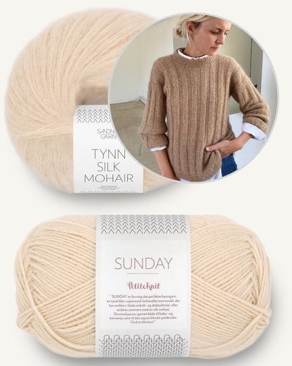 Vertical Stripes Sweater | long and soft made from Sunday and Tynn Silk Mohair by Sandnes Garn