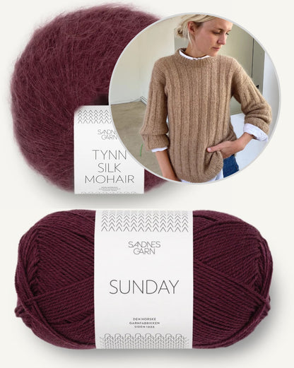 Vertical Stripes Sweater | long and soft made from Sunday and Tynn Silk Mohair by Sandnes Garn