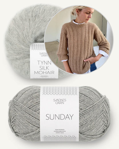 Vertical Stripes Sweater | long and soft made from Sunday and Tynn Silk Mohair by Sandnes Garn