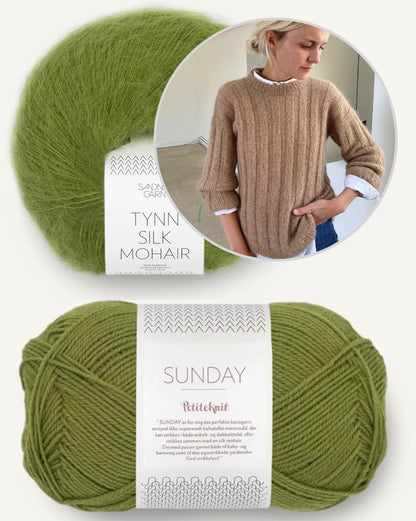 Vertical Stripes Sweater | long and soft made from Sunday and Tynn Silk Mohair by Sandnes Garn