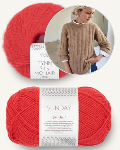 Vertical Stripes Sweater | long and soft made from Sunday and Tynn Silk Mohair by Sandnes Garn