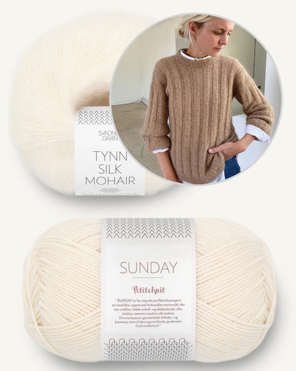 Vertical Stripes Sweater | long and soft made from Sunday and Tynn Silk Mohair by Sandnes Garn