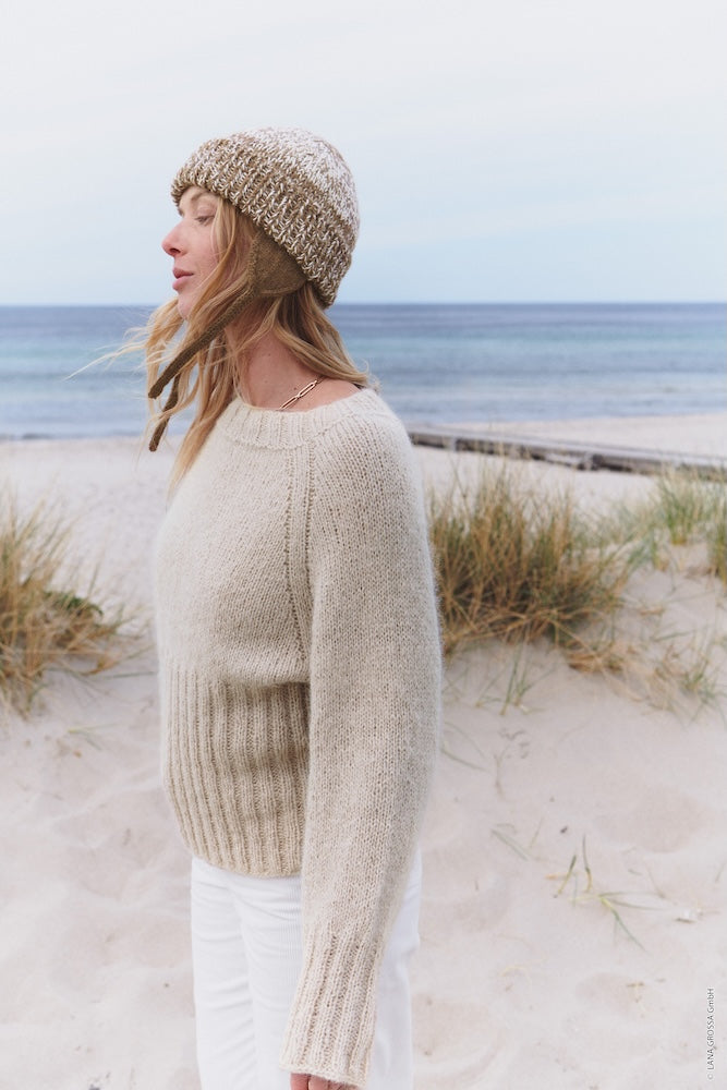 Lana Grossa Rippenraglan Sweater mit Setasuri 5