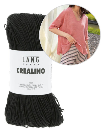 Oversize Summer Pullover | airy and loose made from Crealino by Lang Yarns