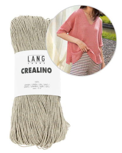 Oversize Summer Pullover | airy and loose made from Crealino by Lang Yarns