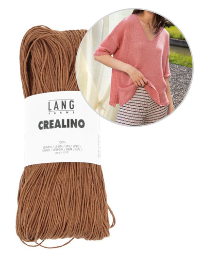 Oversize Summer Pullover | airy and loose made from Crealino by Lang Yarns