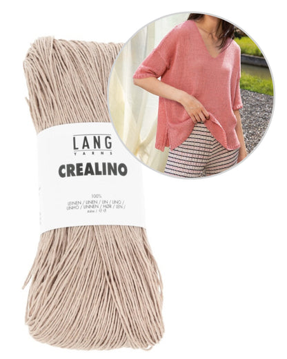 Oversize Summer Pullover | airy and loose made from Crealino by Lang Yarns