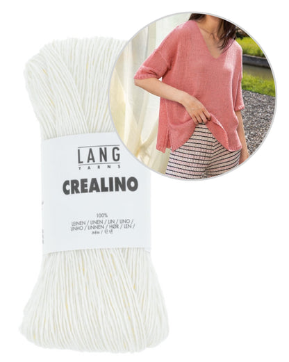 Oversize Summer Pullover | airy and loose made from Crealino by Lang Yarns