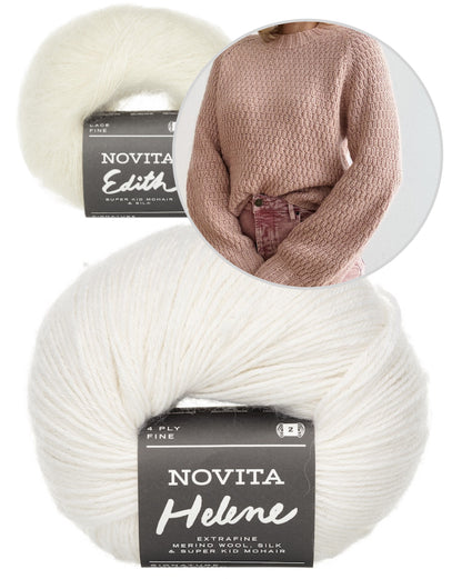 Laurenz Sweater | fint mønster i Helene og Edith fra Novita