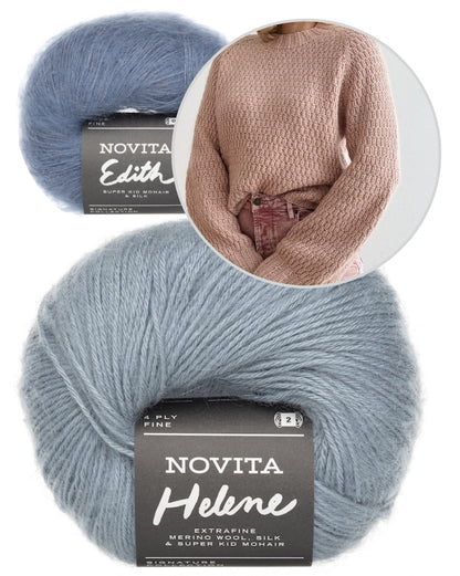 Laurenz Sweater | fint mønster i Helene og Edith fra Novita