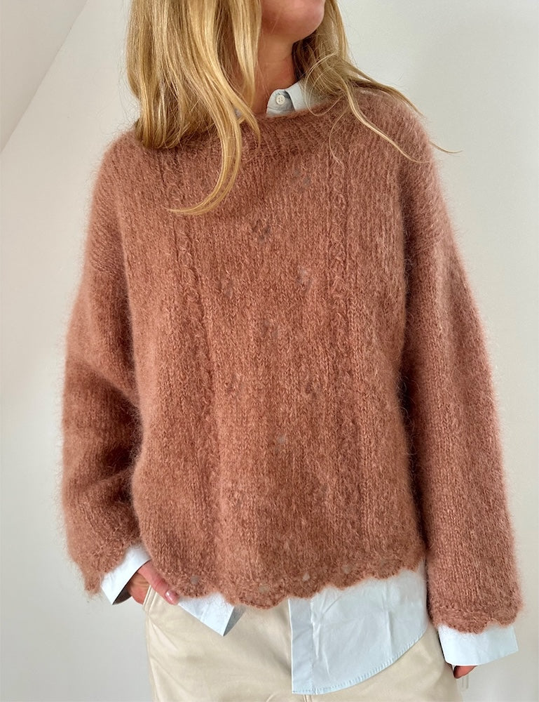 Clover svetr | lehký a hebký z příze Ballerina Chunky Mohair od Sandnes Garn
