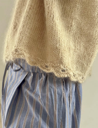 Clover svetr | lehký a hebký z příze Ballerina Chunky Mohair od Sandnes Garn
