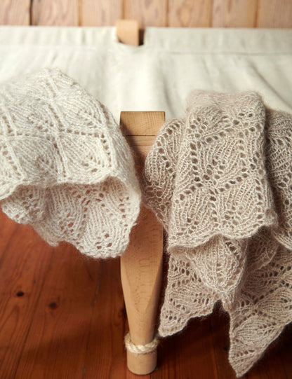 LeKnit Hoja Scarf in Cashmere Edition mit Cashmere Lace und Mohair Bliss von Pascuali 3