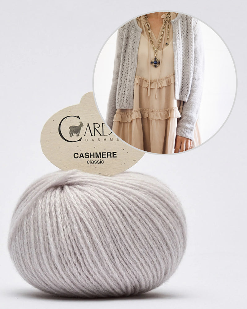 Leonie Cardigan | romantic and soft, made from Classic Cashmere by Cardiff