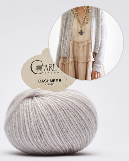 Leonie Cardigan | romantic and soft, made from Classic Cashmere by Cardiff