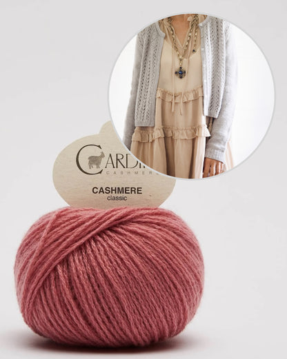 Leonie Cardigan | romantic and soft, made from Classic Cashmere by Cardiff