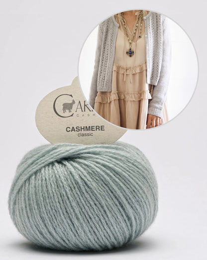 Leonie Cardigan | romantic and soft, made from Classic Cashmere by Cardiff