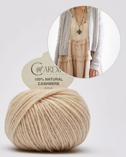 Leonie Cardigan | romantic and soft, made from Classic Cashmere by Cardiff