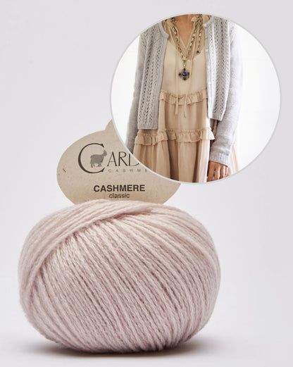 Leonie Cardigan | romantic and soft, made from Classic Cashmere by Cardiff