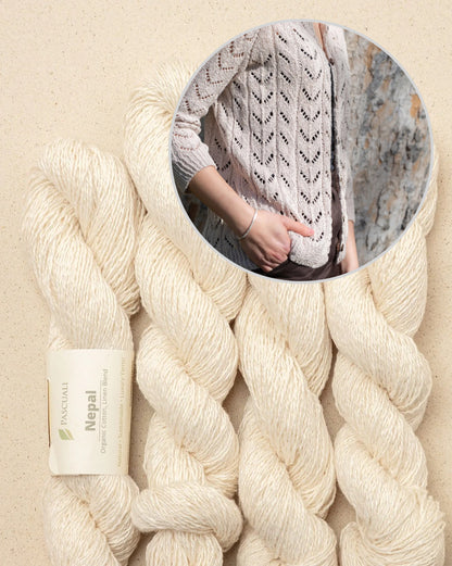 Light Drift Cardigan | airy lace pattern made from Nepal by Pascuali
