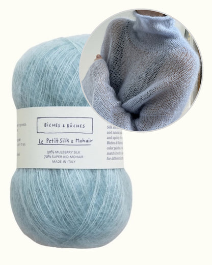 Light Loop High Neck | kevyt ja rento, valmistettu Le Petit Silk & Mohair -langasta, Biches & Bûches